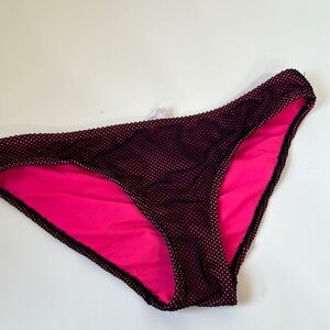 No boundaries hot pink and black mesh bikini bottom size small 3/5